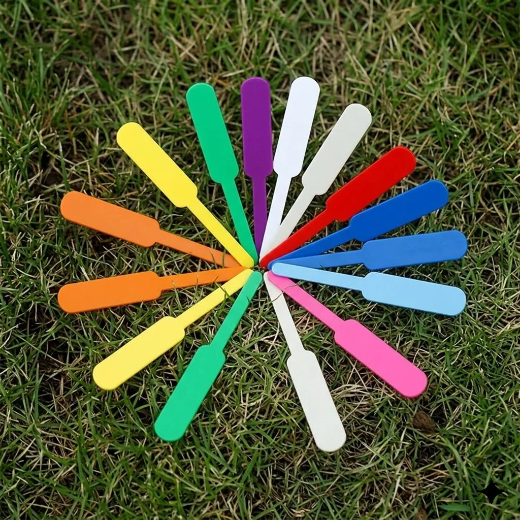 100PCS Waterproof Garden Plant Tags Plastic Labels for Flowers Herbs Bonsai Marker Pot Seedling Sign Mark DIY Planter Decor Tool