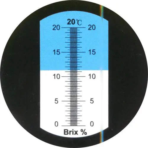 NEW Analog Refractometer 20 Percent Brix Scale Used to Measure the Brix Level in Fruits and Vegetables