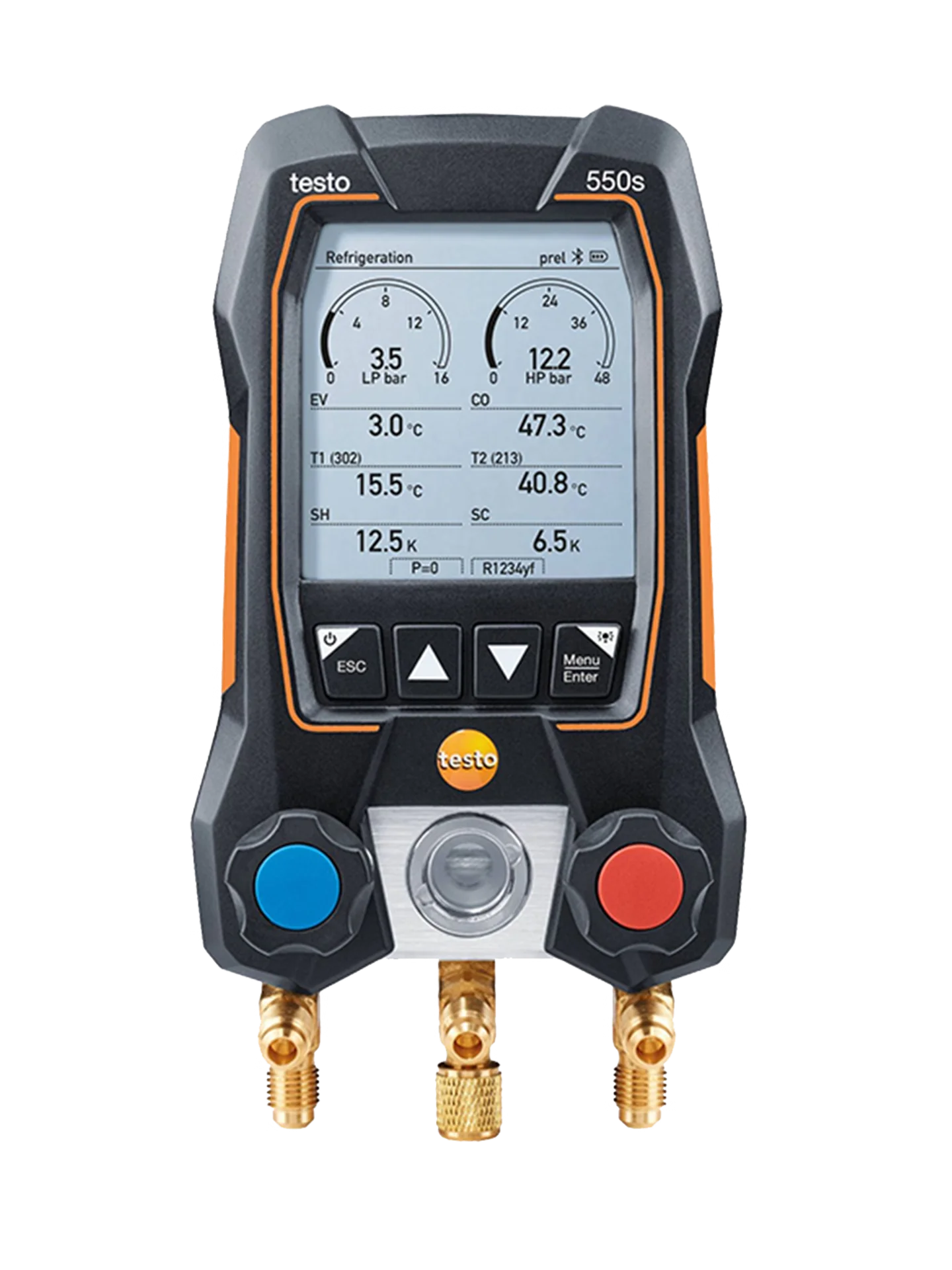 Testo 550S 557S 549 Digital Air Conditioning Pressure Gauge Electronic Refrigerant Gauge for Automobile Fluorine Liquid Dosing