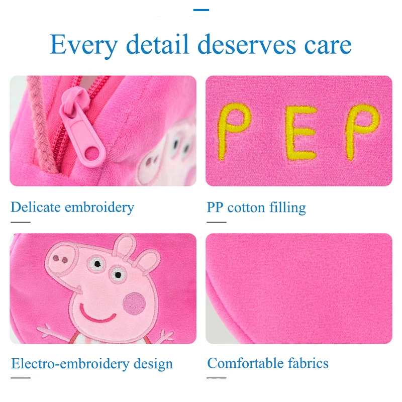 2 نمط Peppa Pig جورج محفظة جيب محفظة صغيرة ل Peppa Pig ألعاب أطفال هدية محفظة كرتونية للأطفال هدايا عيد الميلاد وأعياد الميلاد