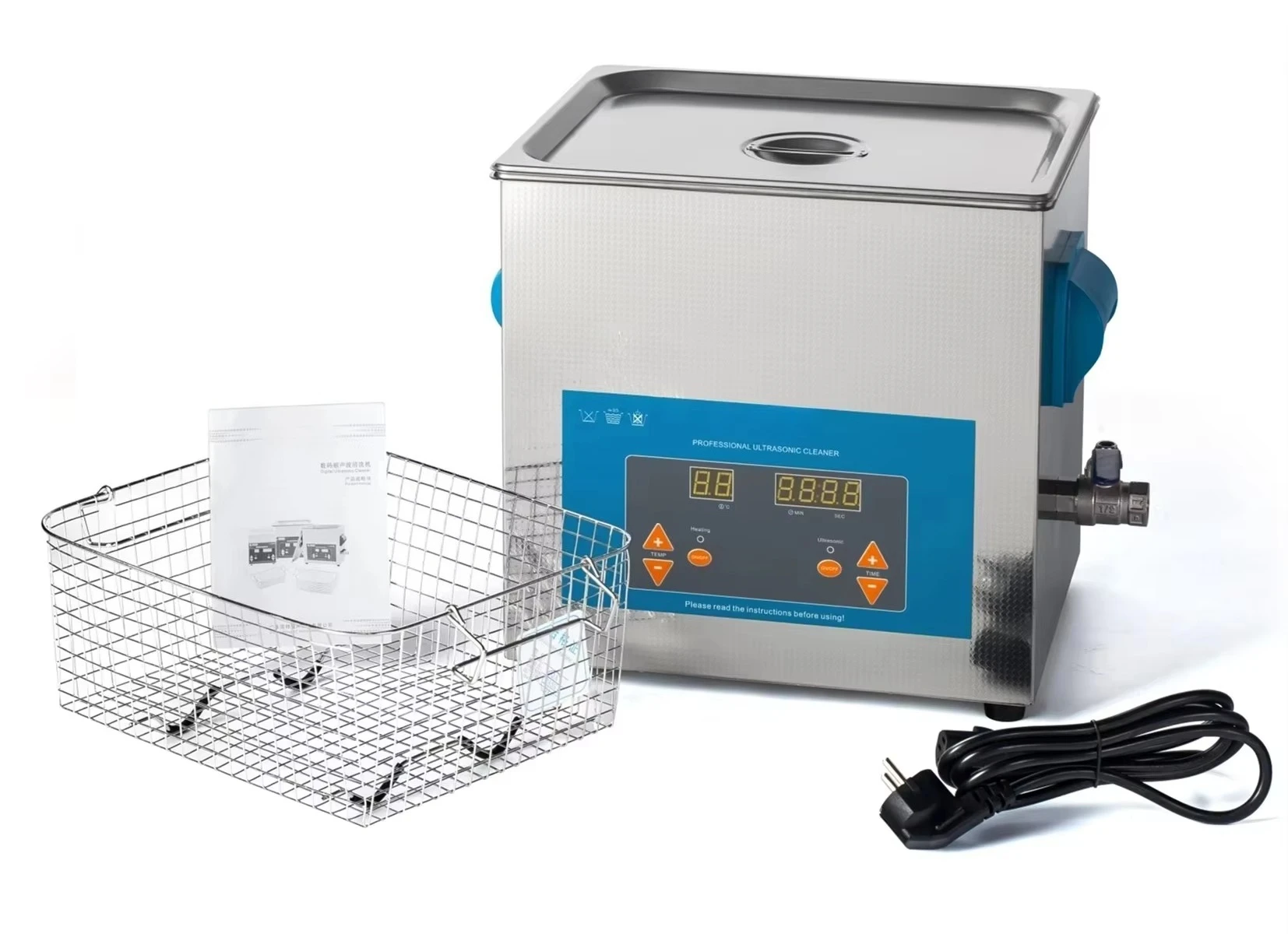 1.3-27L Stainless Steel Single Tank Ultrasonic Cleaning Machine Hardware Auto Parts Ultrasonic Washer