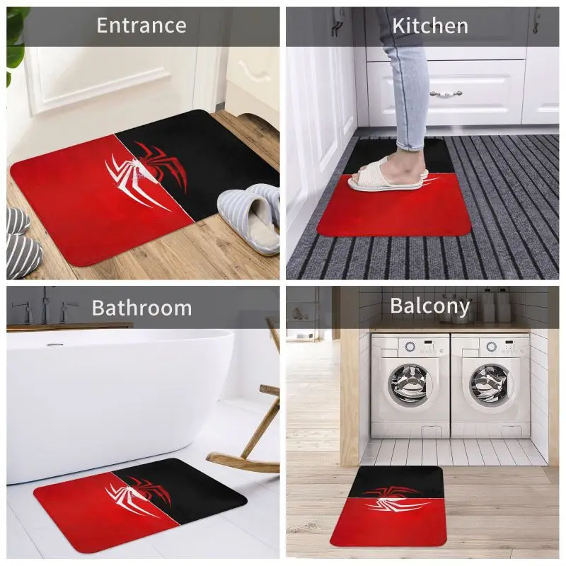 Tapis antidérapant personnalisé Spider Man Doorvirus, polymères, cuisine, salle de bain, jardin, lea, 40x60cm