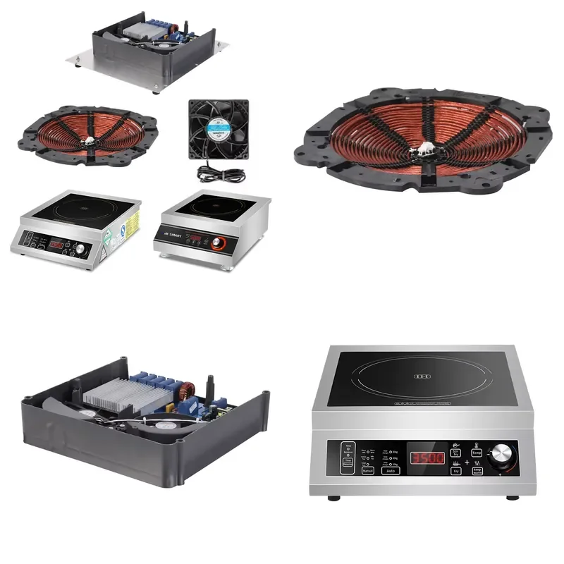 for Intelligent Commercial Kitchen Equipment Wok Electromagnetic Heating Coil Accessories 3000-5000W Stainless Steel PCMC