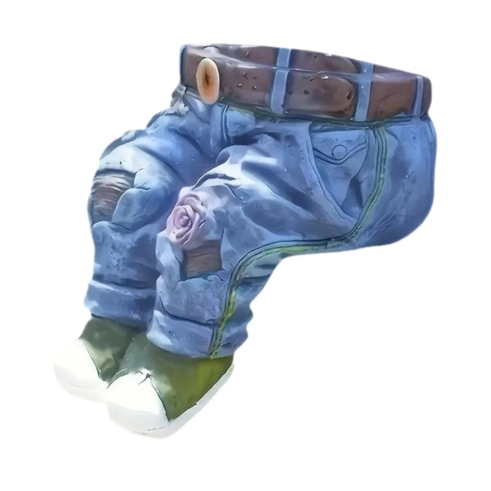 Denim Pants Planter Container Ornament Organizer Resin Flower Vase Jeans Plant Pot for Indoor Plants Home Outdoor Garden Balcony