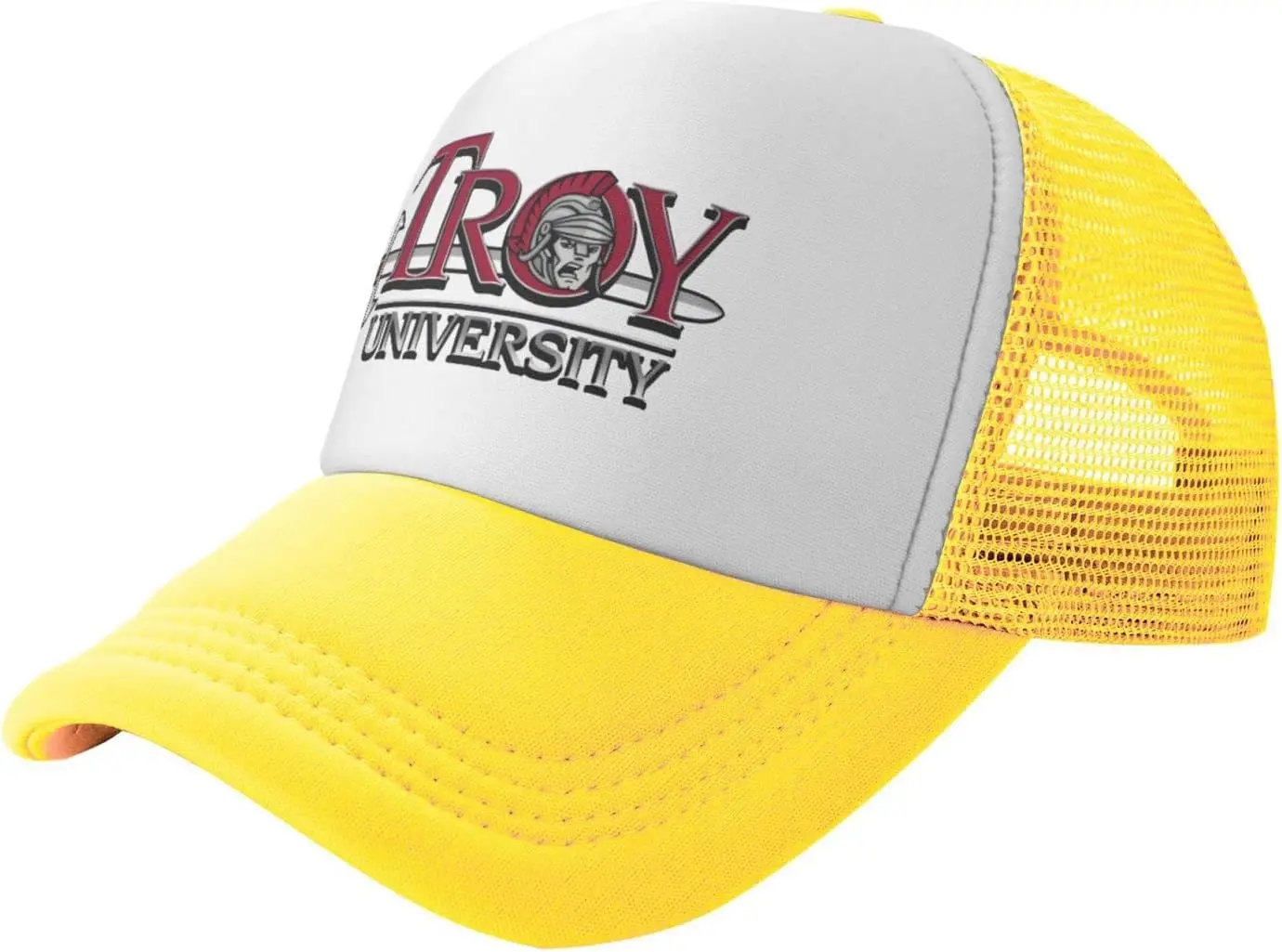 Troy University Logo Trucker Hats for Both Men and Women - Mesh Baseball Snapback Hats