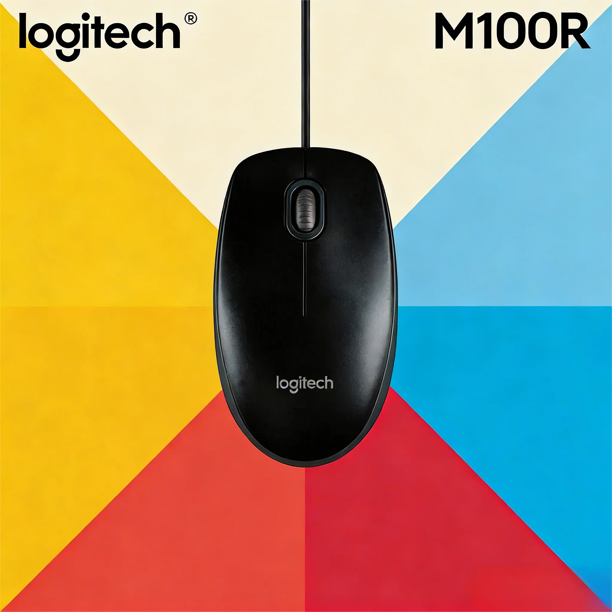 

M100R Symmetrical Office Mouse Large Hand Fit for Long Sessions