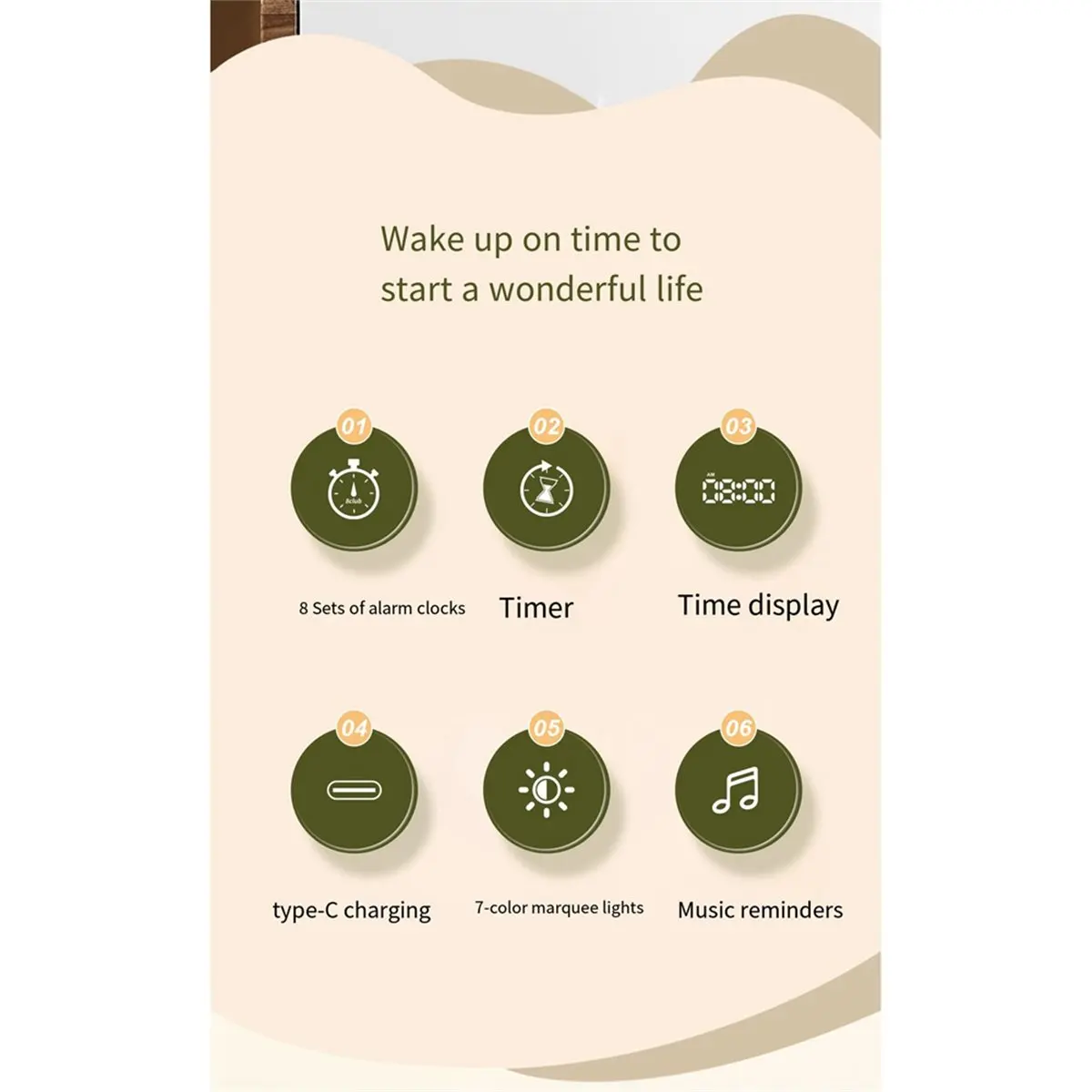 Magnetic Rotating Circular Timer Management Timer 7 Color Marquee Kitchen Baking Alarm Student Time