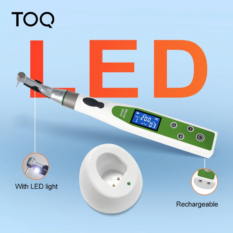 

Wireless Dental LED Endo Motor with Mini 16:1 Contra Angle Endodontic Treatment Root Canal Therapy Instrument Dentistry Tools