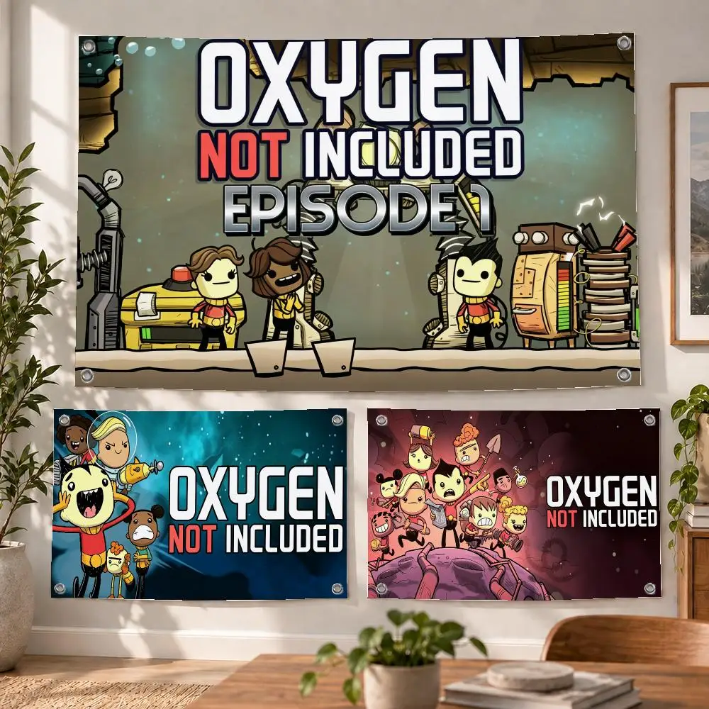Game Survival Oxygen Not Included Flags Decorative Flag Banner Indoor Bedroom Dorm Gaming Room Wall Party Club Decor Fan Gift