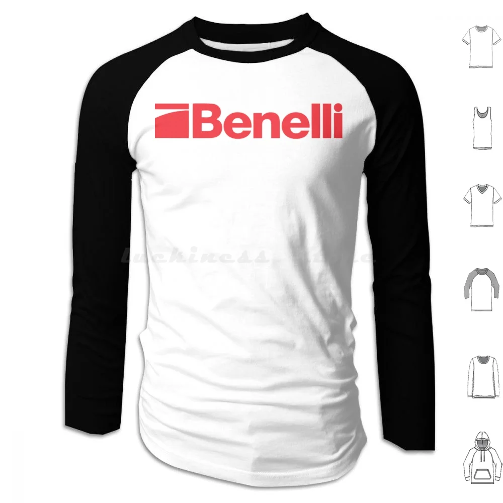 Best Seller-Benelli Essential Camiseta com capuz de algodão manga comprida Best Seller Benelli Essential