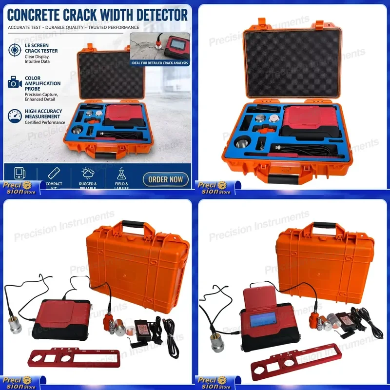 For Concrete Crack Width Depth Gauge Tester Detector Monitor Measurement Tool Automotive Repair Inspection Equipment