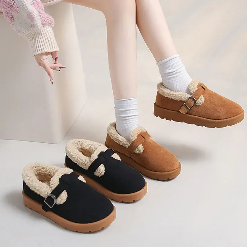 2024 Winter Warm Women’s Outdoor Plush Shoes Wear for Work and Walking Fashion Ladies Casual Snow Boots Short Boots Fashion Boot