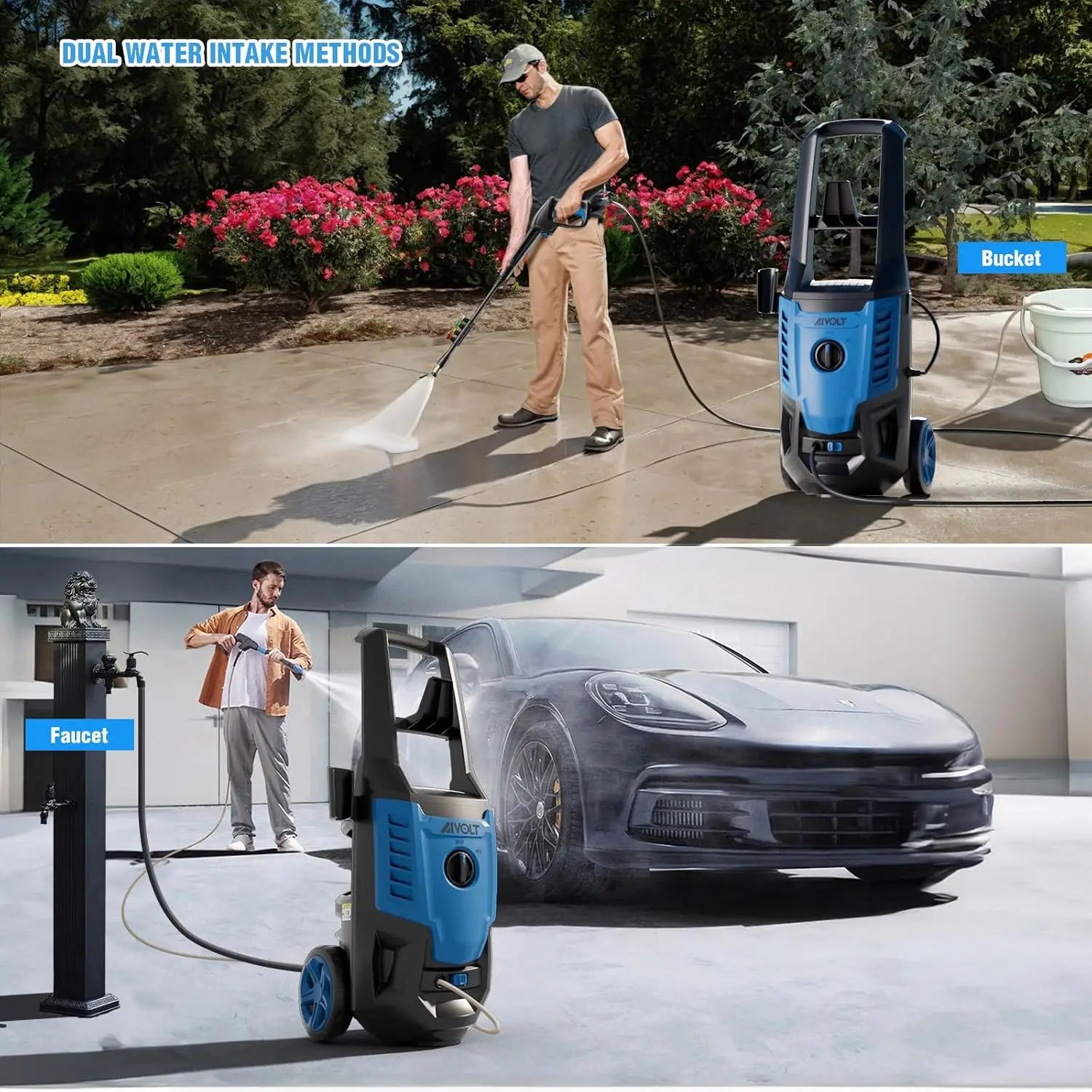 Electric Pressure Washer 4000PSI High Pressure Washer Electric Powered Portable Pressure Washer Fence and Deck Cleaning