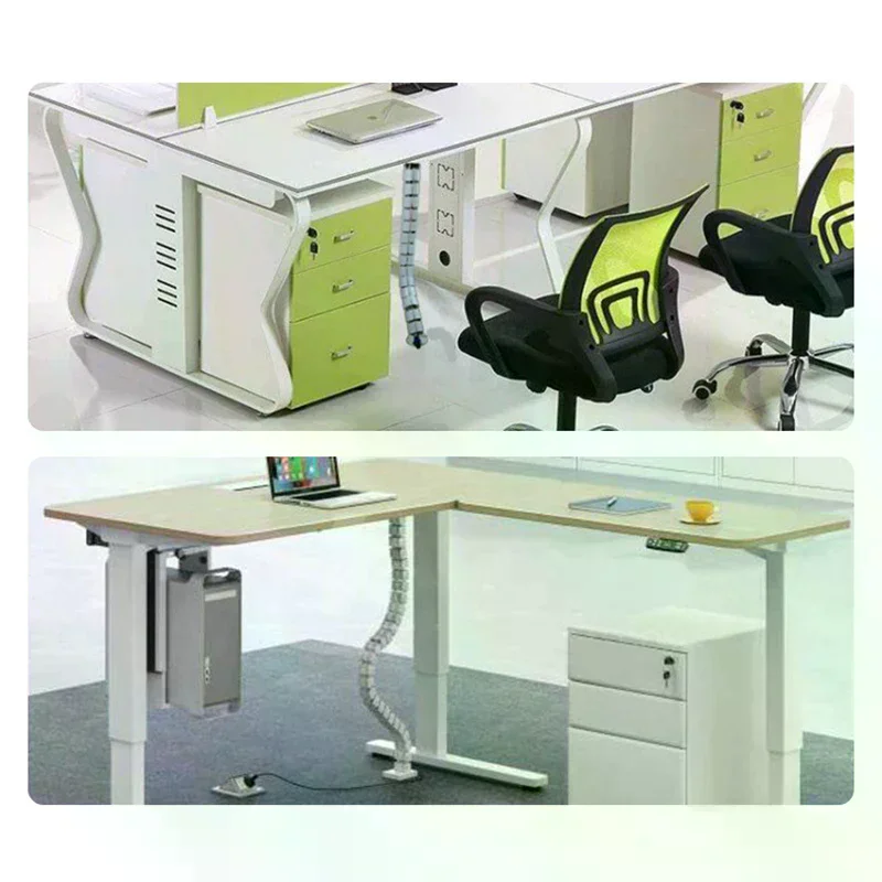 80cm Wire Spine Cable Spine Under Desk Cable Tray Wire Management Workstation Snake Cable Organizer Management