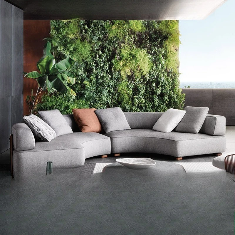 Outdoor sofa, garden balcony leisure solid wood furniture B & B outdoor courtyard waterproof sunscreen fabric sofa combination