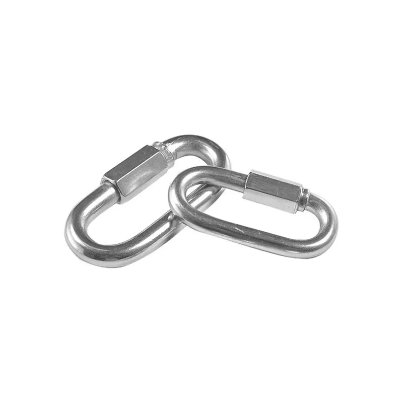 [NEW!A93G】 Stainless Steel 3 Inch Chain Quick Links-6 Pack M8 304 Stainless Steel Connectors