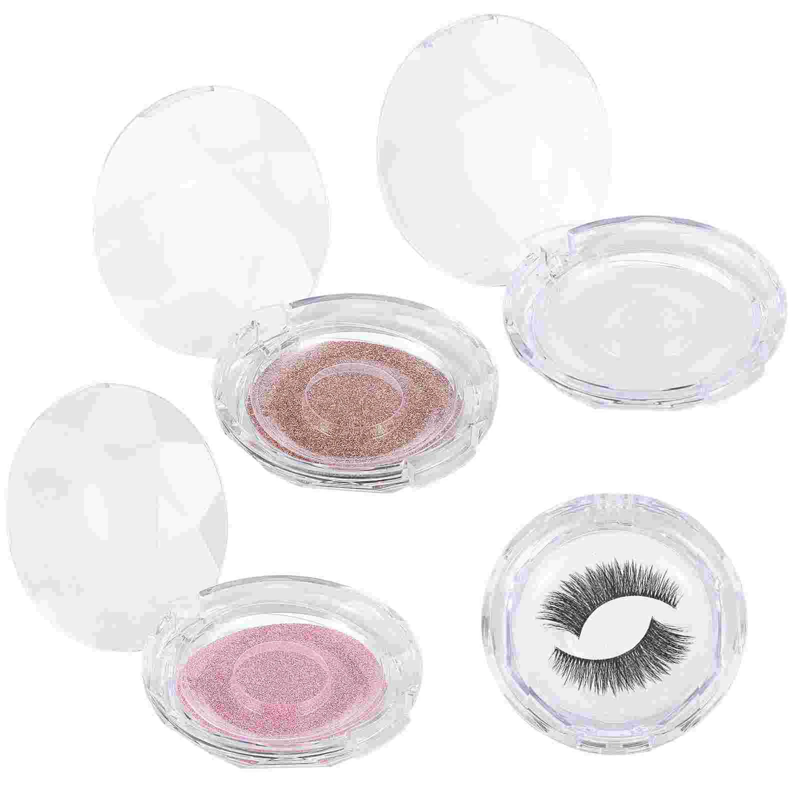 3 Pcs Eyelash Case Holder Travel Small Clear Makeup Organizer Boxes Packing Curler Empty Storage