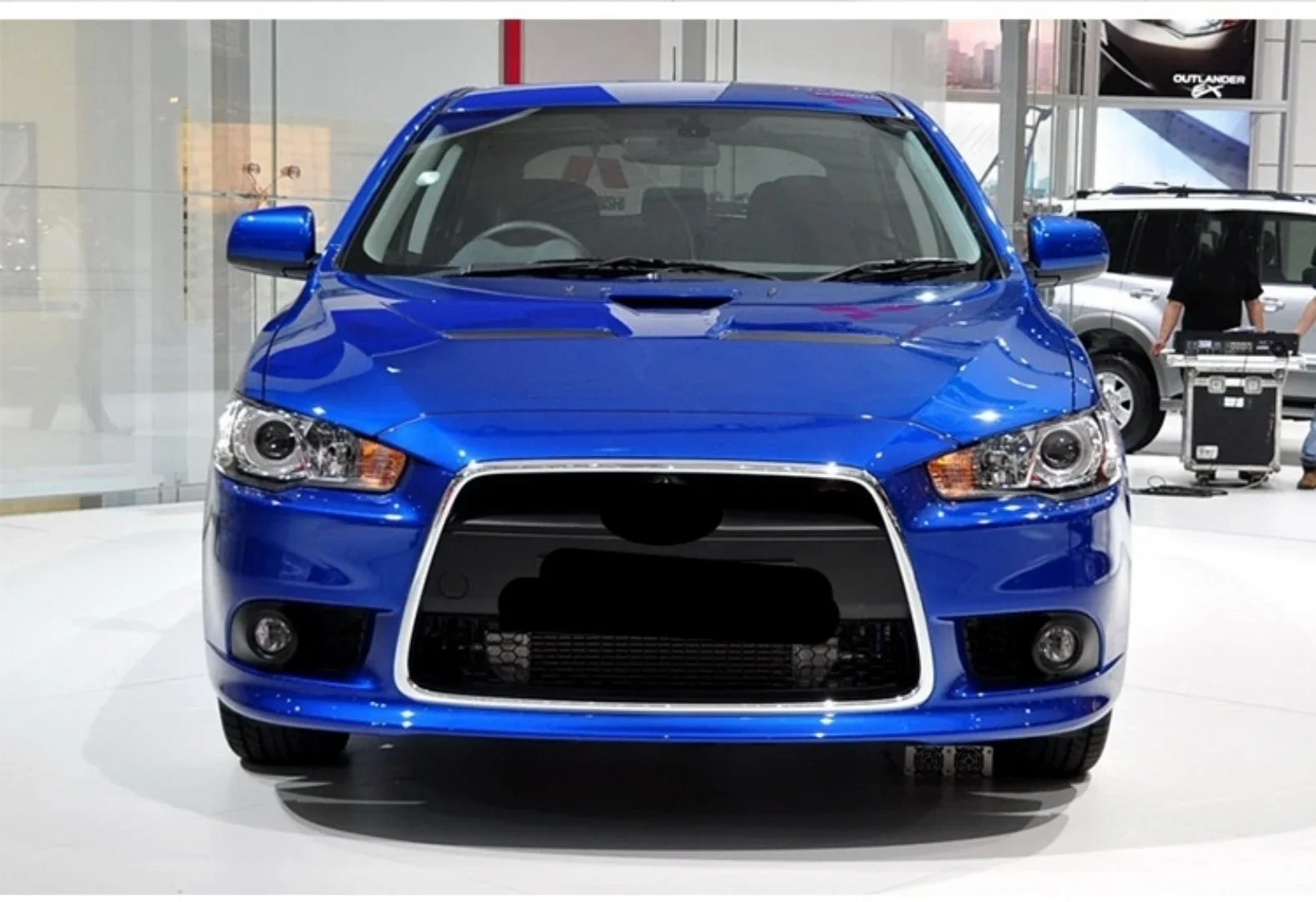 Body Kit for Mitsubishi Lancer-ex Modified Front Bumper Grill Mesk Fog Lamp Car Accessories