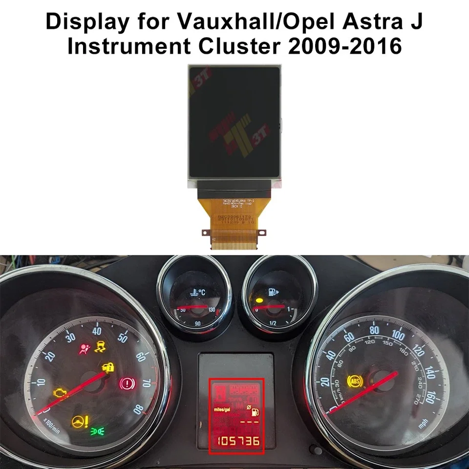 

Display for Vauxhall Opel Astra J Instrument Cluster