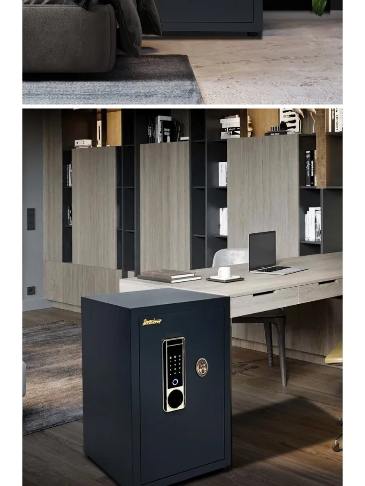 Household small all-steel commercial jewelry large-capacity safe, smart fingerprint mechanical password safe deposit box view 2