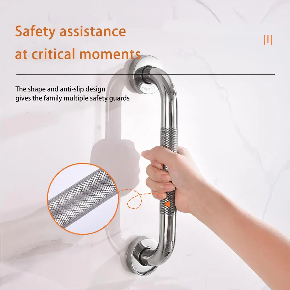 Handtuchhaltegriff, Badhalter aus Edelstahl, rutschfester Wandstangengriff, guter Halt für dickes Waschtisch-Hauskimmer, 50 cm