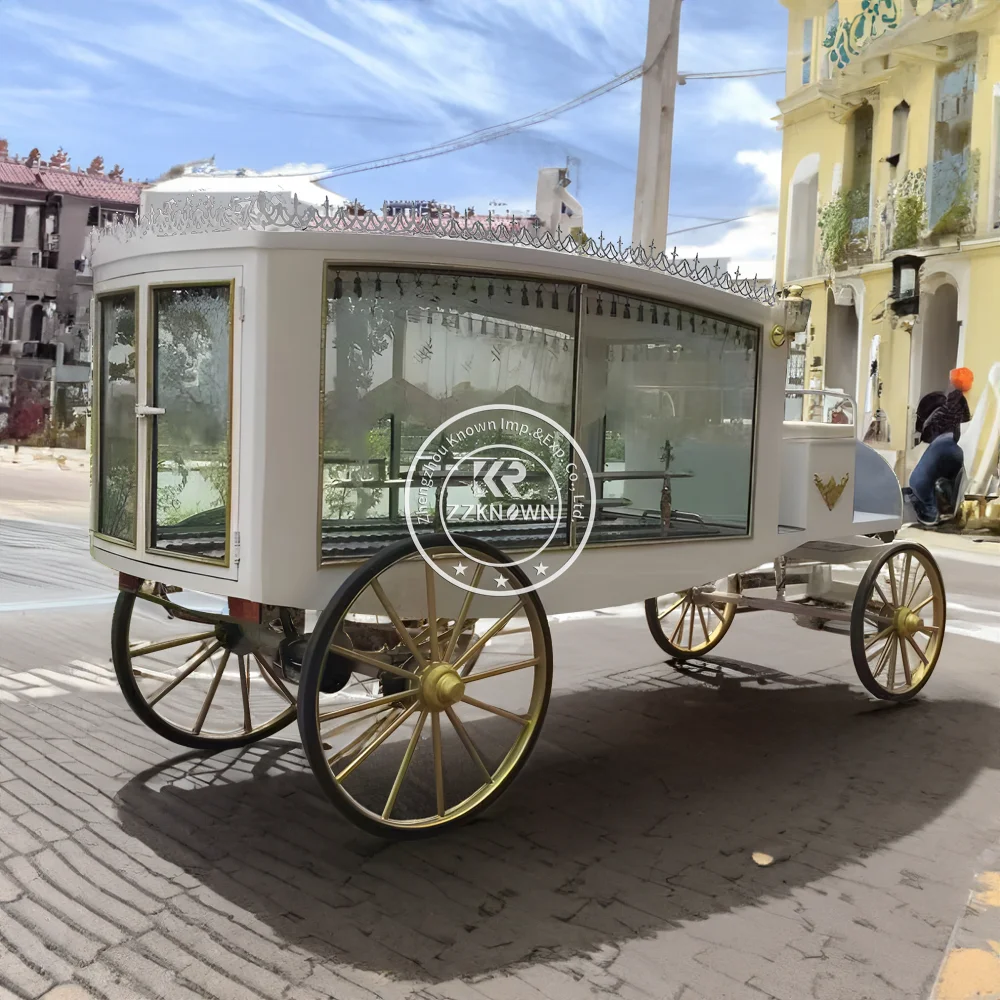 Classic Limousines Funeral Horse Carriage Car Horse Drawn Hearse For Sale