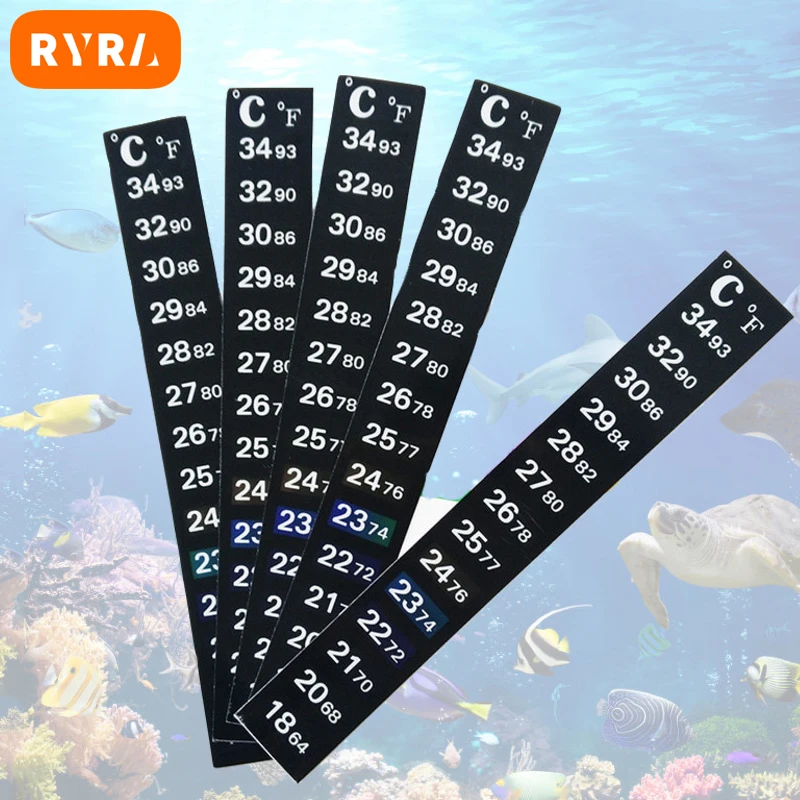 Stick-on Digital Aquarium Fish Tank Fridge Thermometer Sticker Measurement Stickers Temperature Control Tools Products