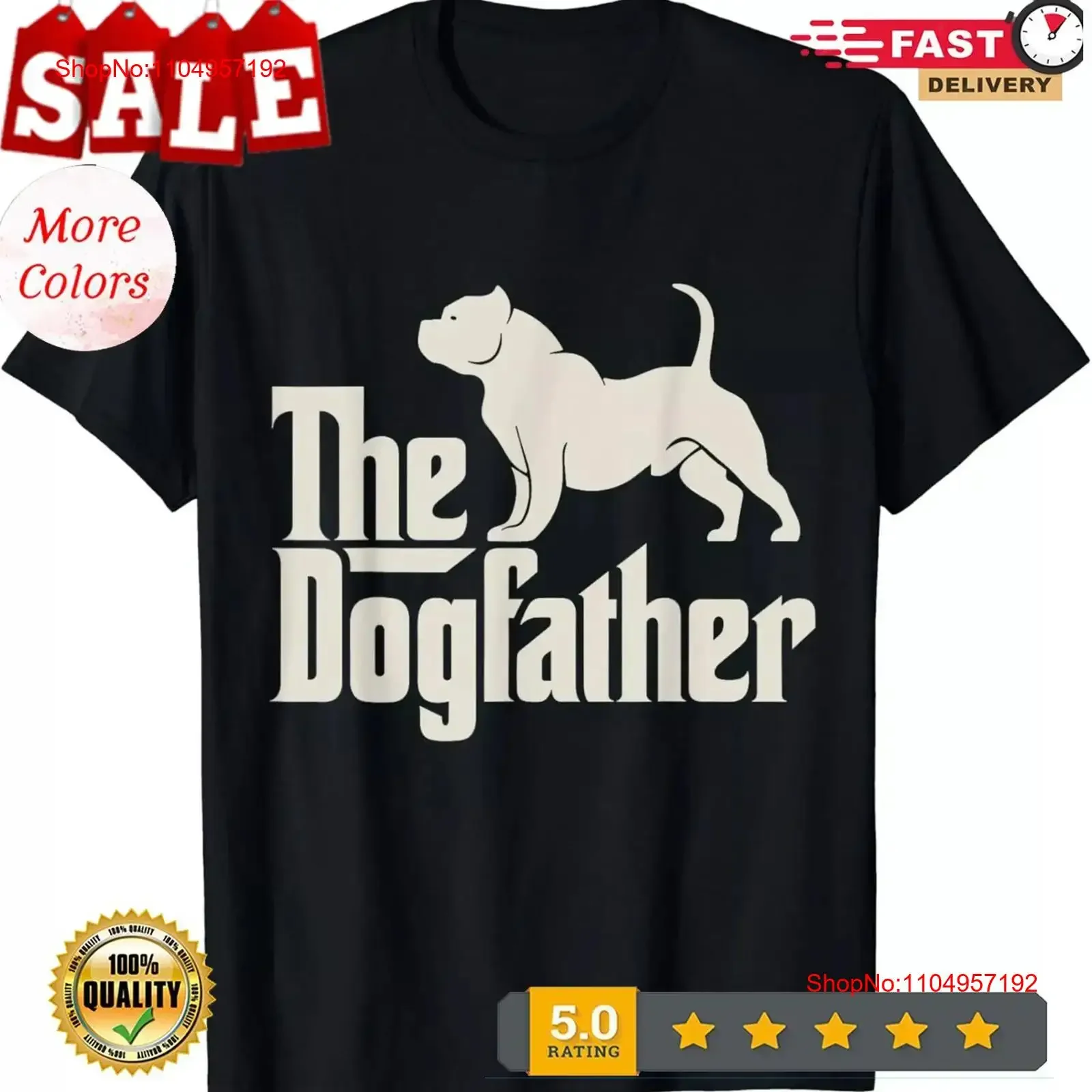 The Dogfather American Bully Pit Bull divertido propietario de perro camiseta vintage gráfico lavado moda Casual ligeramente Unisex estirado