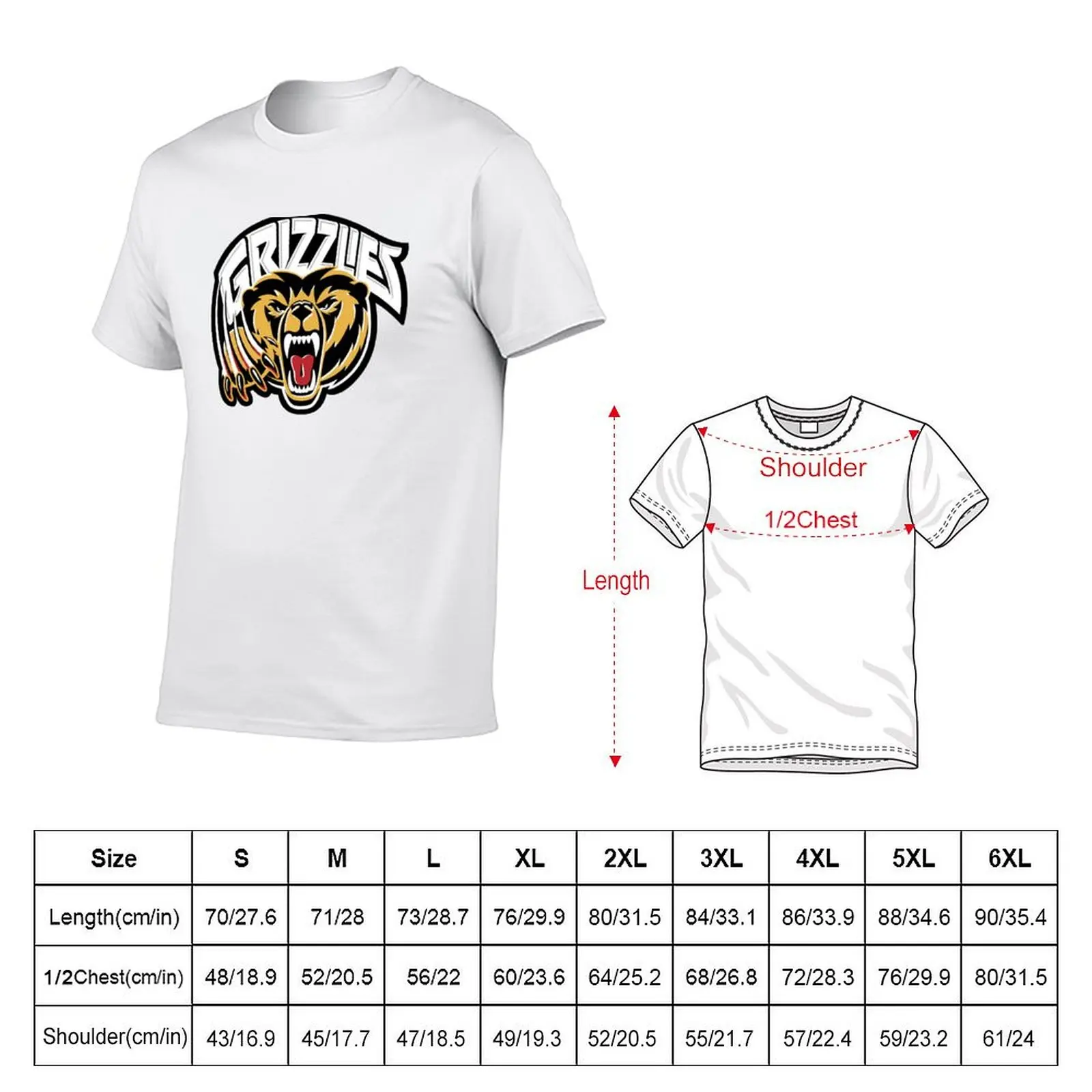 Victoria Grizzlies T-Shirt cotton t shirts high quality t shirt for man 100 percent cotton T-Shirt