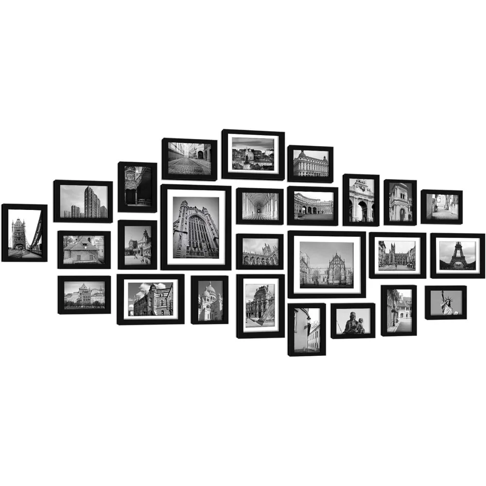 26 Pieces Picture Frames Set Collage Photo Frames Wall Gallery Kit for Wall and Home, Two in 8X10, Five in 5X7, Seven in 4X6