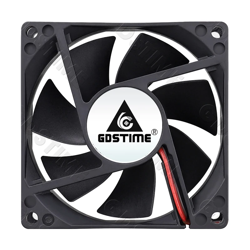 Gdstime 8025 2-Pin 48V Lüfter DC 5V 12V 24V 80mm Dual-Ball USB Axiallüfter 80x80x25mm Ventilator PC-Gehäuse-Kühler 8CM Power-Lüfter