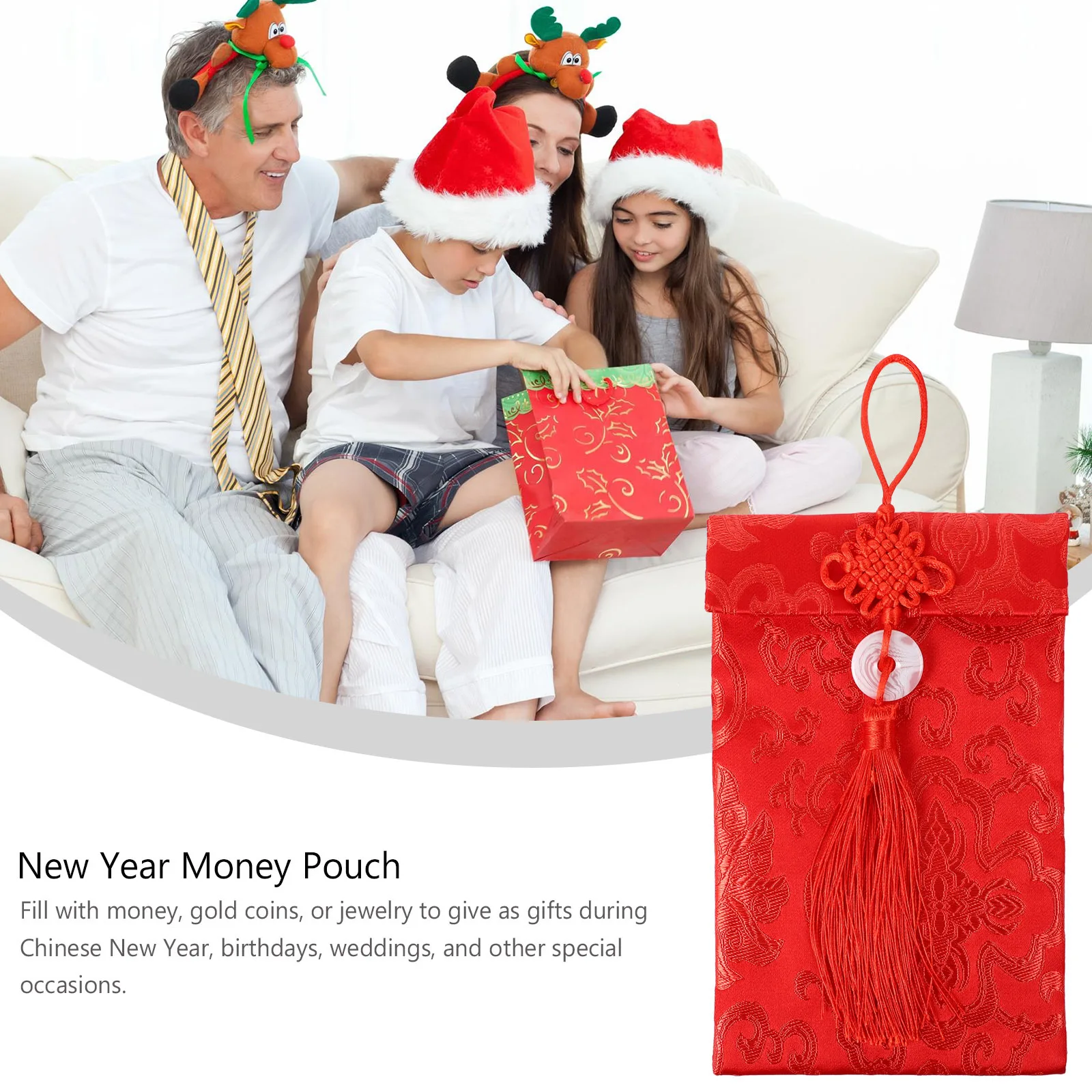 Red Packets Brocade Hot Stamping Design Festive Money Envelope For Chinese New Year Gift Party Favors Printing Products