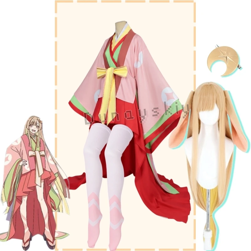 

Kaguya Cosplay Costume Wig Socks Anime Cosmic Princess Kaguya! Role-playing Clothing Women Fantasia Outfits Halloween Party