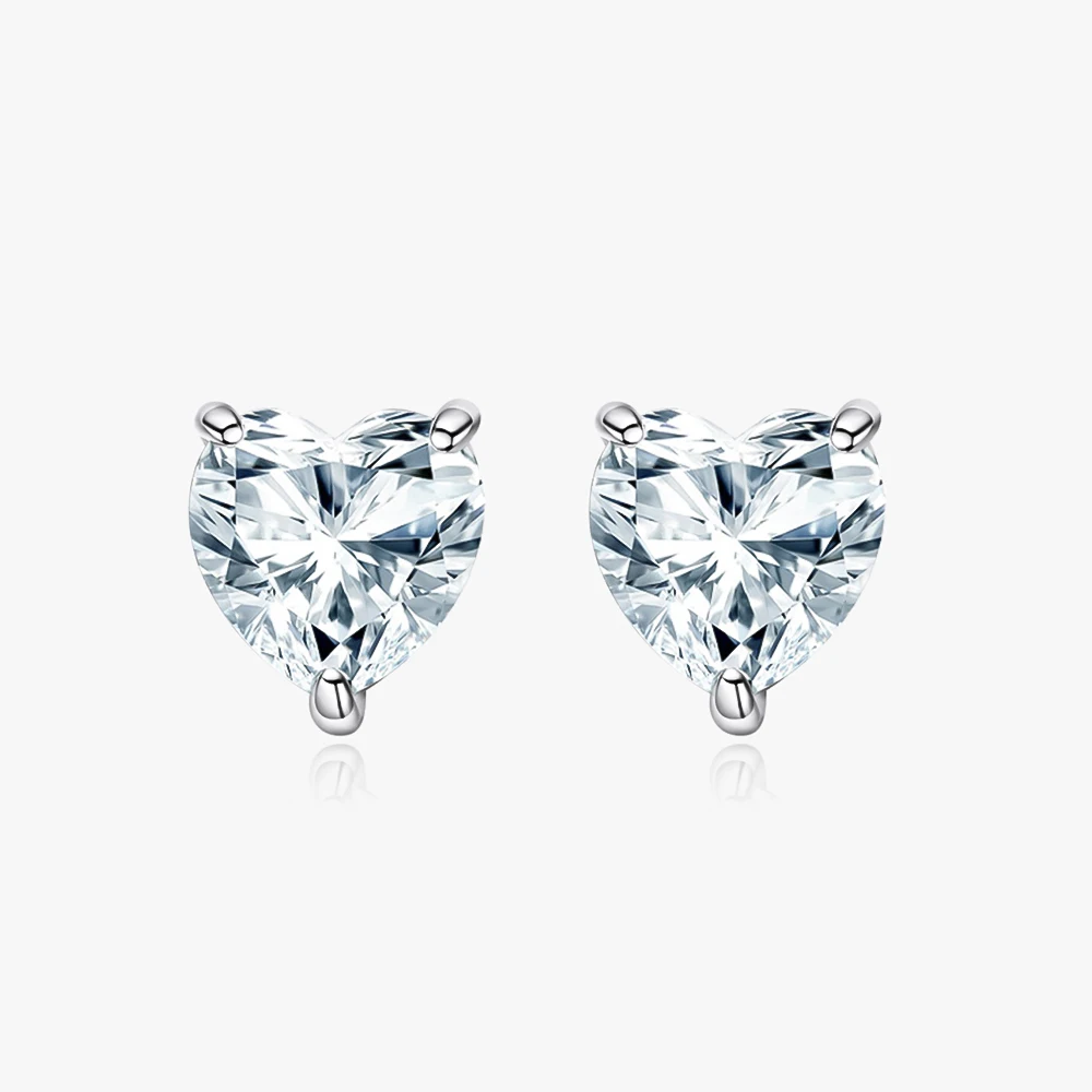 OEVAS Real 1 Carat D Color Moissanite Stud Earrings For Women Top Quality 100% 925 Sterling Silver Sparkling Wedding Jewelry Hot