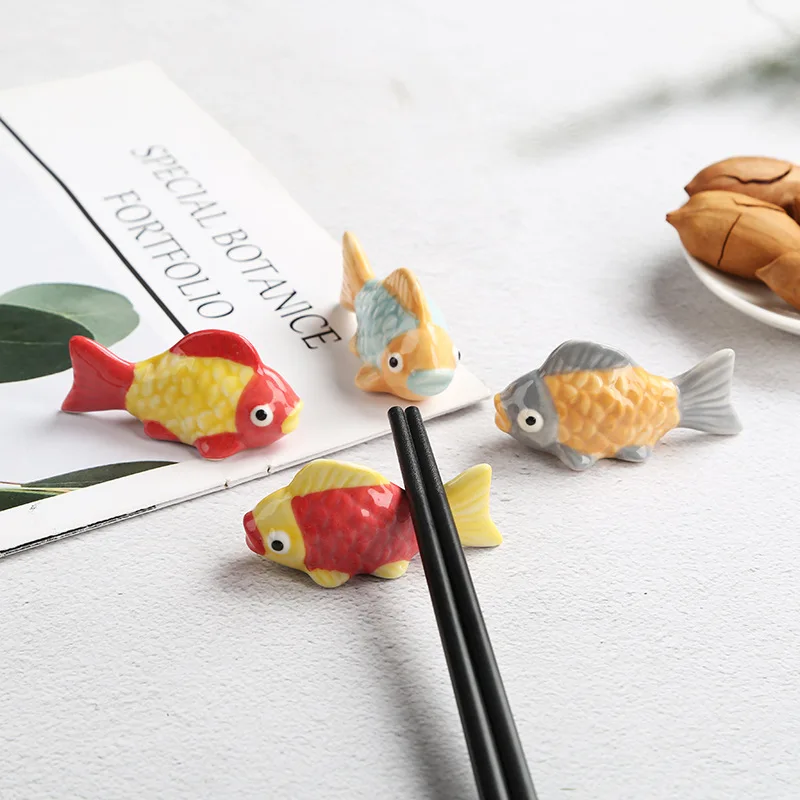 Chopstick Rest Chopsticks Pillow Cute Cat Forks Holder Kitchen Stand Spoon Rest Ceramic Tableware Home Hotel Storage Supplies