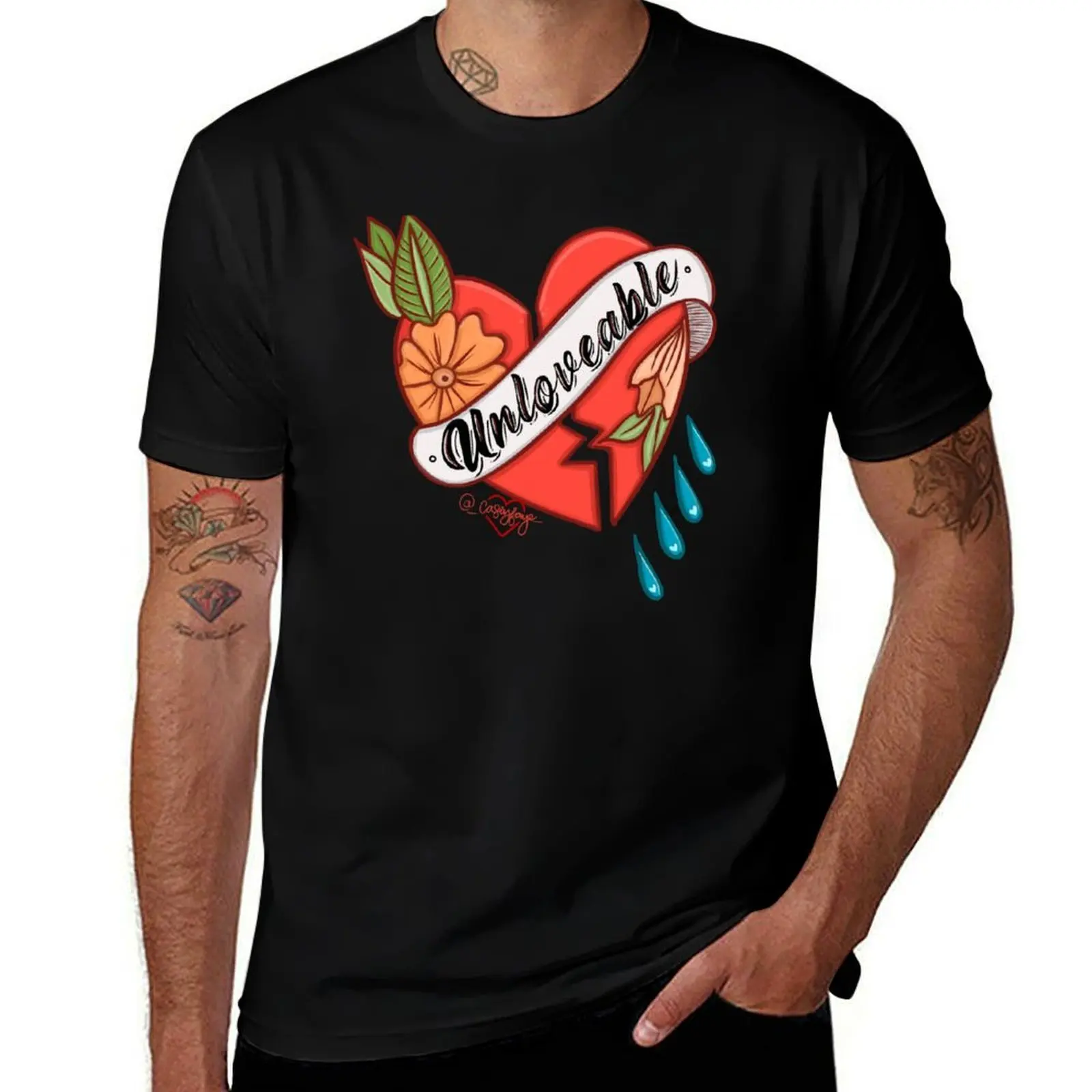 Unloveable T-Shirt All Match Print Short Sleeve Top T-Shirt