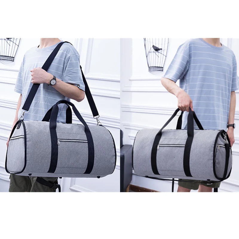 Portable Luxury Suit Storage Bag 2 in 1 Busines Travel Duffel Bag Men\'s Garment Bag Shoulder Trip Handbag Clothing Luggage Bag