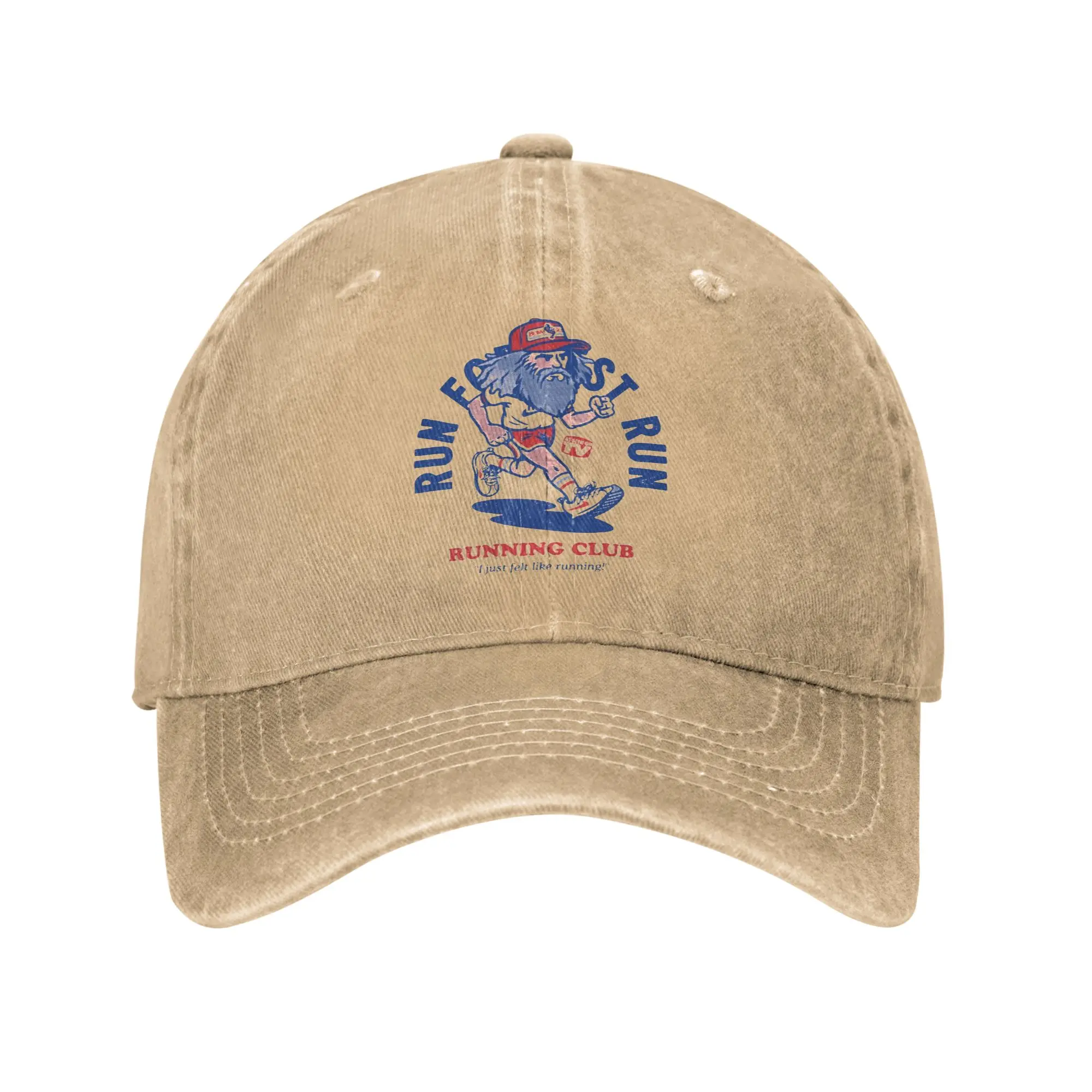 Forrest gump Running Baseball Cap Vintage Distressed Cotton  Snapback Hat Men Women Outdoor All Seasons Travel Fit Caps Hat