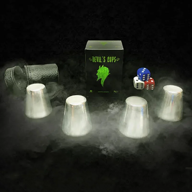 Devil's Cups by Gabriel Werlen Magic Tricks Close up Stage Gimmicks Illusions Mentalism Find The Hidden Dice Props