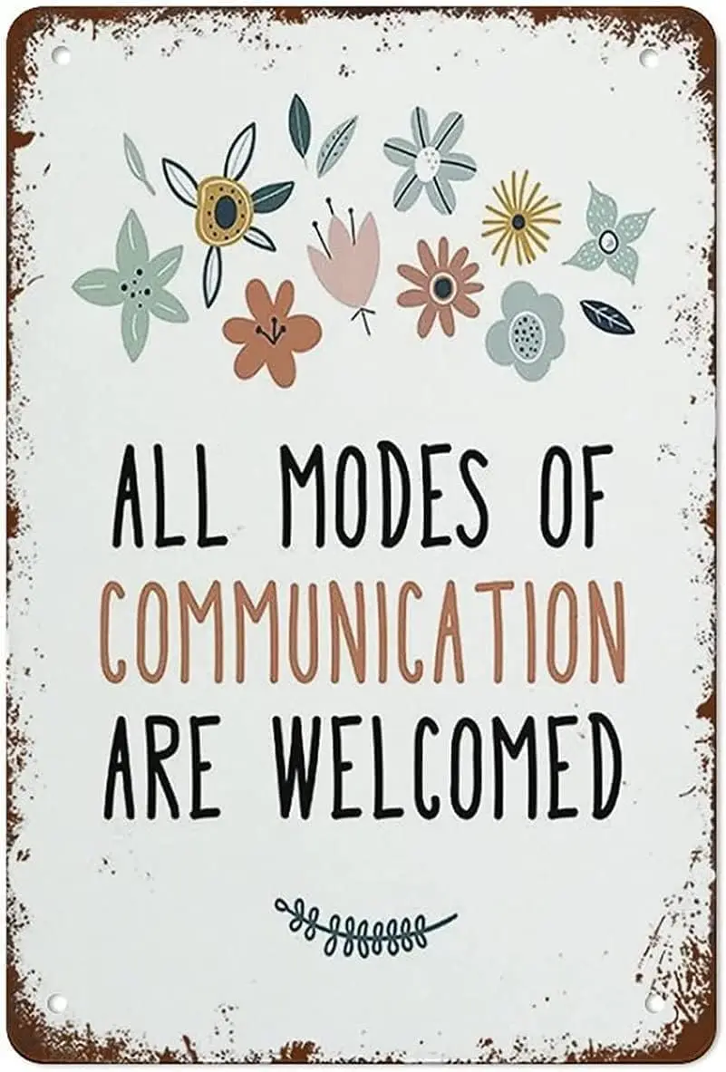 All Modes of Communication are Welcomed, Speech Therapy Wall Decor, Speech Room, Speech Therapy Poster, Wall Art, Speech Articul