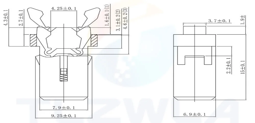 10PCS PR-001 Small Door Lock Switch Lock For MS Air Conditioner Set Top Box TV EVD DVD Door Cover