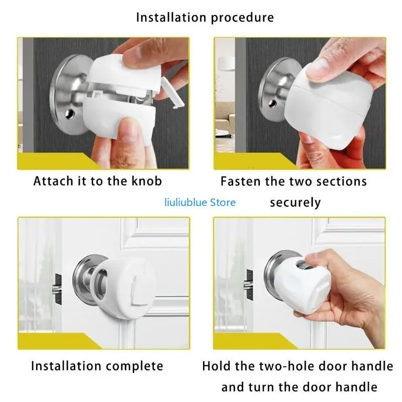 

Детская дверная ручка Защитная крышка Дверной замок Втулка для повышения безопасности детей 62CF