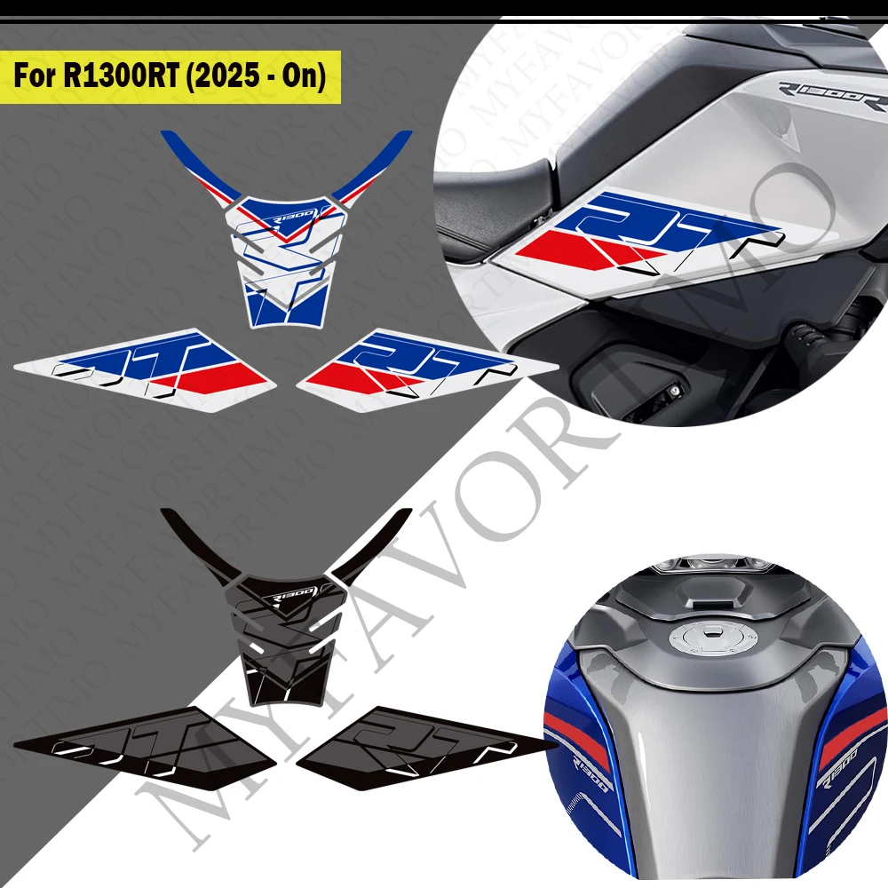 For R1300RT R 1300 RT R1300 Motorcycle Tank Pad TankPad Cap Grips Gas Fuel Knee Stickers Decals Protection 2025 2026