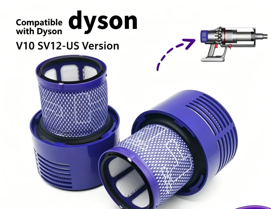 For Dyson V10 US Version Vacuum Cleaner Filter Element Accessories Washable Replacement Post-Filter HEPA Spare Parts Reusable