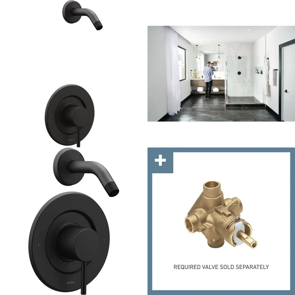 

Black Tempered Pure Balance Shower Trim Kit, No Shower Included, T2192NHBL