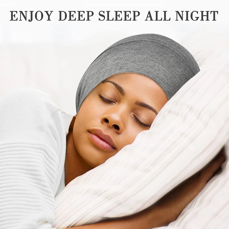 Unisex Baggy Hut Doppelschicht Satin Futter Nacht Muslim Schlafmütze Damen Elastisch Verstellbare Beanie Headwrap Haarpflege Chemo Cap – Detail 4