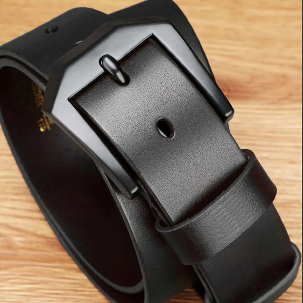 

Trendy Versatile Business Leather Belt Luxury Brand Man Pin Buckle Waistband Waist Strap