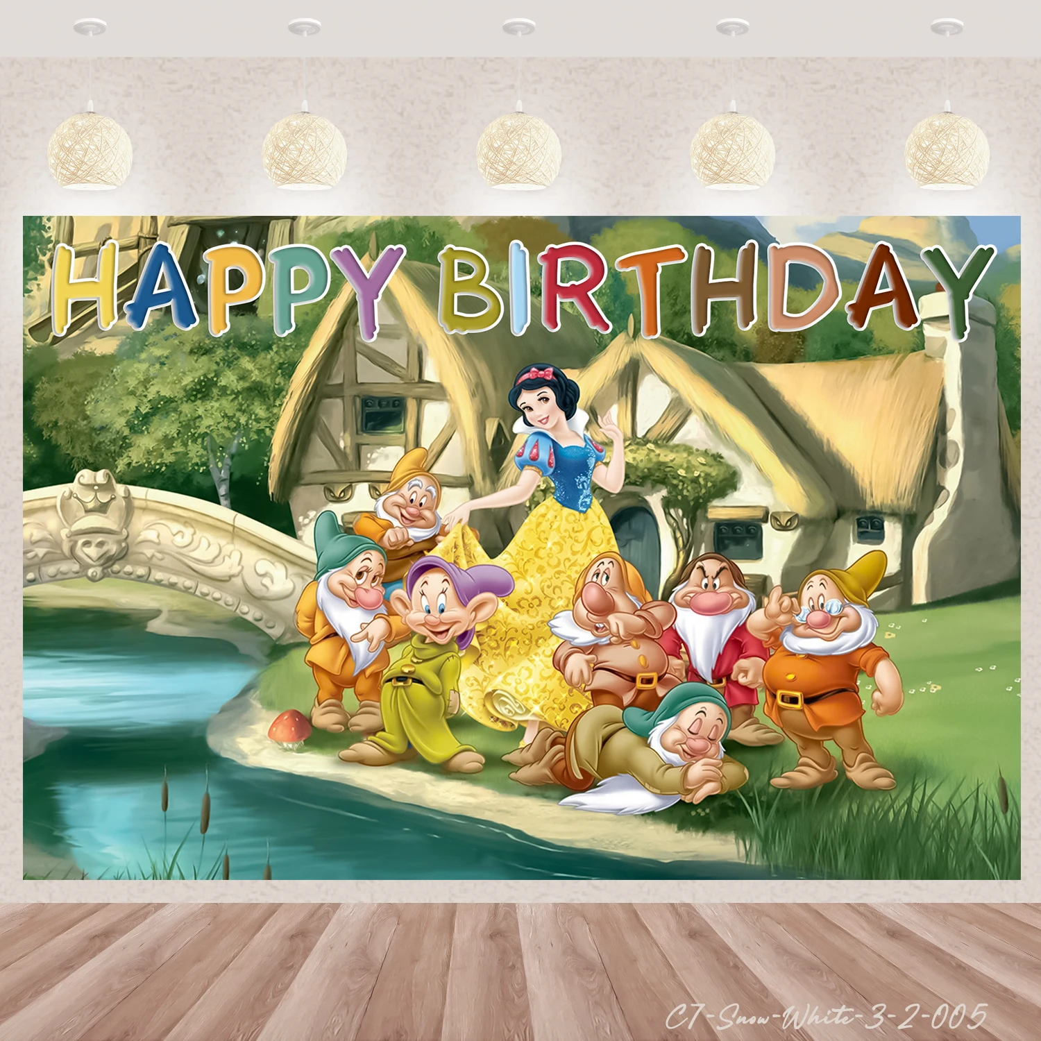 Princess Snow White Theme Background Birthday Party Baby Shower Photography Vinyl Background Room Decor Supplies Photo Poster