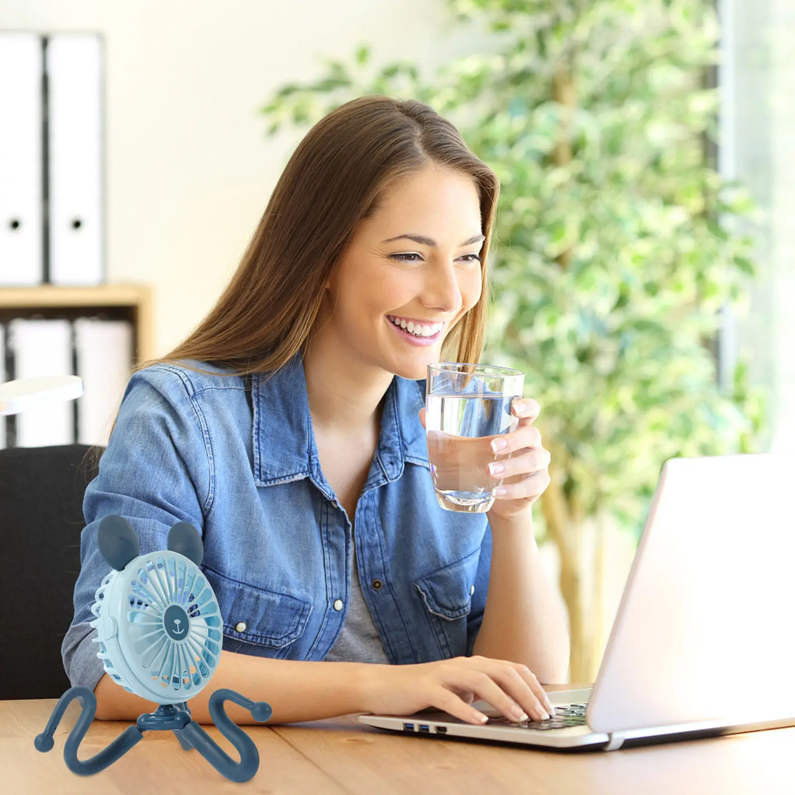 

Mini Rechargeable Portable Fan for Baby Stroller Car Office Desk Outdoor Travel Camping Gym Bedroom USB Powered Small Strong