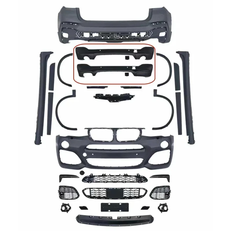 ترقية تعديل KitWole Body Kit لـ S X4 F26 14-20 تعديل إلى M Sport Conversion Kit F26 MT Facelift Kit سيارة Modifica